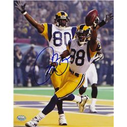 Isaac Bruce Signed Rams 8x10 Photo (GTSM COA)