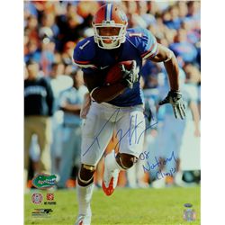 Percy Harvin Signed Florida 16x20 Photo Inscribed "06, 08 National Champs" (GTSM COA)