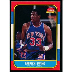 Patrick Ewing Signed 1986-87 Fleer #32 Rookie Card (Steiner COA)