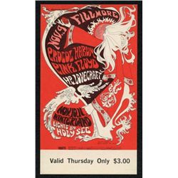 Pink Floyd Authentic Original 1967 Fillmore West Concert Ticket (Thursday Ticket)