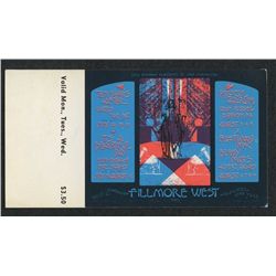 Ten Years After #245 Authentic Original 1970 Fillmore West Concert Ticket (Monday, Tuesday or Wednes