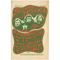 Young Rascals Authentic Original 1966 Fillmore West Concert Postcard