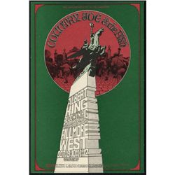 Country Joe & The Fish Authentic Original 1969 Fillmore West Concert Postcard