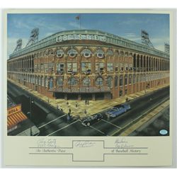 Roger Craig, Clem Labine & Johnny Podres Signed & Inscribed Dodgers Ebbets Field Lithograph (SOP COA