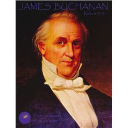 James Buchanan Relic Photo with Authentic Piece of Wood From His Home