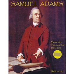 Samuel Adams Relic Photo with Authentic Dirt from near his grave site