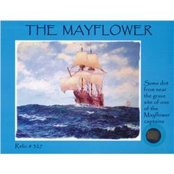 The Mayflower Relic Photo with Authentic Dirt from near the grave site of one of the Mayflower capta