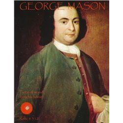 George Mason Relic Photo with Authentic Piece of Wood From His Home