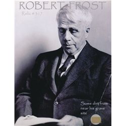 Robert Frost Relic Photo with Authentic Dirt from near his grave site