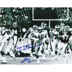 Herm Edwards Signed Eagles 8x10 Photo Inscribed "The Miracle of The Meadowland" (Quality Authenticat