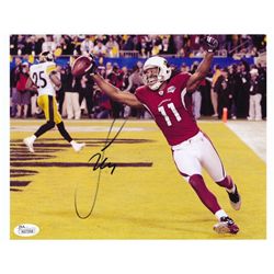 Larry Fitzgerald Signed Cardinals 8x11 Photo (JSA COA)