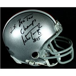 Mike Tomczak Signed Ohio State Mini-Helmet Inscribed "2x Big 10 Champs" (Schwartz COA)