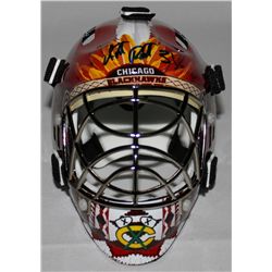 Antti Raanta Signed Blackhawks Mini Goalie Mask (Schwartz COA)