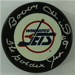 Bobby Hull Signed Winnipeg Jets Hockey Puck Inscribed "The Golden Jet" (Schwartz COA)