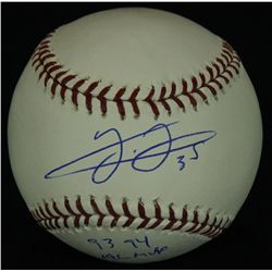 Frank Thomas Signed OML Baseball Inscribed "93 94 AL MVP" (Schwartz COA)