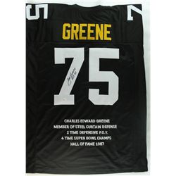 Joe Greene Signed Steelers Stat Jersey Inscribed "HOF 87" (JSA COA)