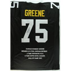 Joe Greene Signed Steelers Stat Jersey Inscribed "HOF 87" (JSA COA)