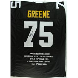 Joe Greene Signed Steelers Stat Jersey Inscribed "HOF 87" (JSA COA)