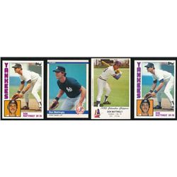 Lot Of 4 Don Mattingly Rookie Baseball Cards With 2 1984 Topps