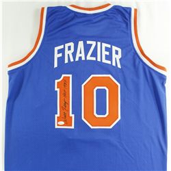 Walt Frazier Signed Knicks Jersey Inscribed "HOF 1987" (JSA COA)