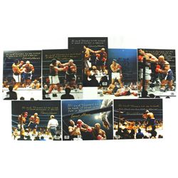 Lot of (8) Earnie Shavers Signed 8x10 Photo vs. Muhammad Ali with Extensive Inscription Referencing 