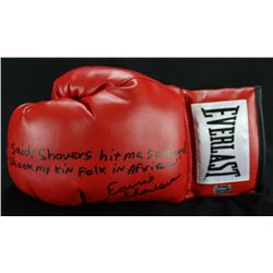 Earnie Shavers Signed Everlast Boxing Glove with Extensive Inscription Referencing Muhammad Ali (Sha