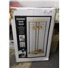 Image 1 : Garment Rack Valet Garment Rack - 36x24x63.5 Laminated Wood - Top & Bottom Shelf  New in Box