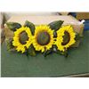 Image 3 : 3 Hook Resin Sunflowers Set of three (9 Hooks) Heavy resin sunflowers with hardware for attachment, 