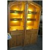 Image 1 : 2 Piece Oak Display Cabinets.