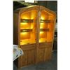 Image 2 : 2 Piece Oak Display Cabinets.