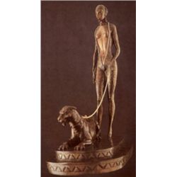 La Femme A La Panther by Erte Bronze 15 Hi