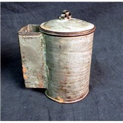 1800's Era Soldier's Tin Toleware Shaving Mug Complete