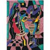Image 1 : Night Music By Neal Doty Serigraph Signed 30 x 22 1/4