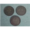Image 2 : 3 Diff Date Civil War 2 Cent Pc Coins 1864, 65, 68