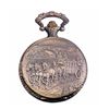 Image 1 : Copper Wagon Pattern Quartz Pocket Watch