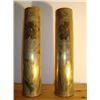 Image 1 : Pair of French WWI Trench Art Artillery Shells Shield