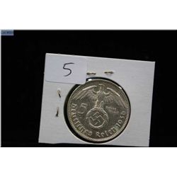 1936 Five Deut riches Reich