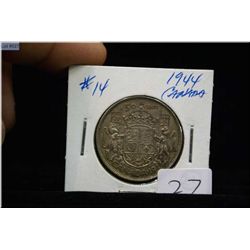 1944 Canadian fifty cent piece