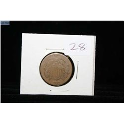 1865 United States two cent coin