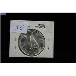 1867-1967 Canadian fifty cent Howling Wolf coin
