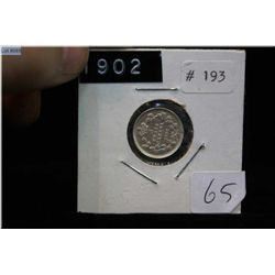 1902 Canadian five cent coin