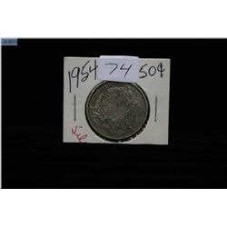 1954 Canadian fifty cent piece