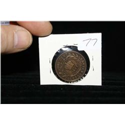 1896 Newfoundland one cent coin