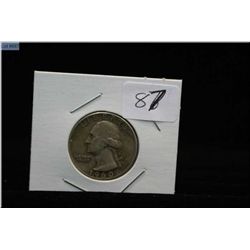 1960 US silver quarter