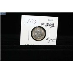 1941 Newfoundland 10 cent coin