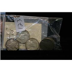 Ten assorted silver 10 cent coins 1937-1963