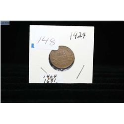1924 one cent coin