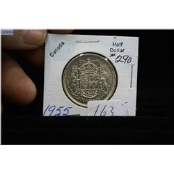 1955 Canadian fifty cent coin