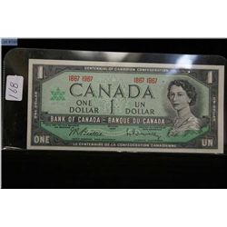 1867-1967 Canadian Centennial one dollar bill