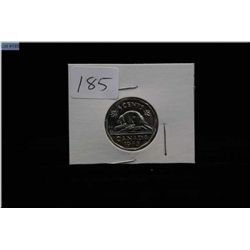 1953 and 1954 Canadian five cent coin